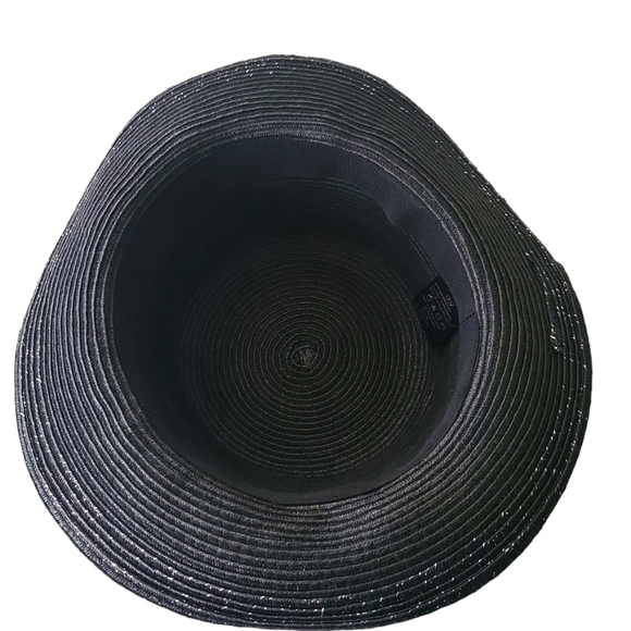 David and Young Black Hat with Silver Threading Wood Buckle - Picture 7 of 8